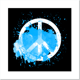 Peace of a Rainbow - Ice Blue Posters and Art